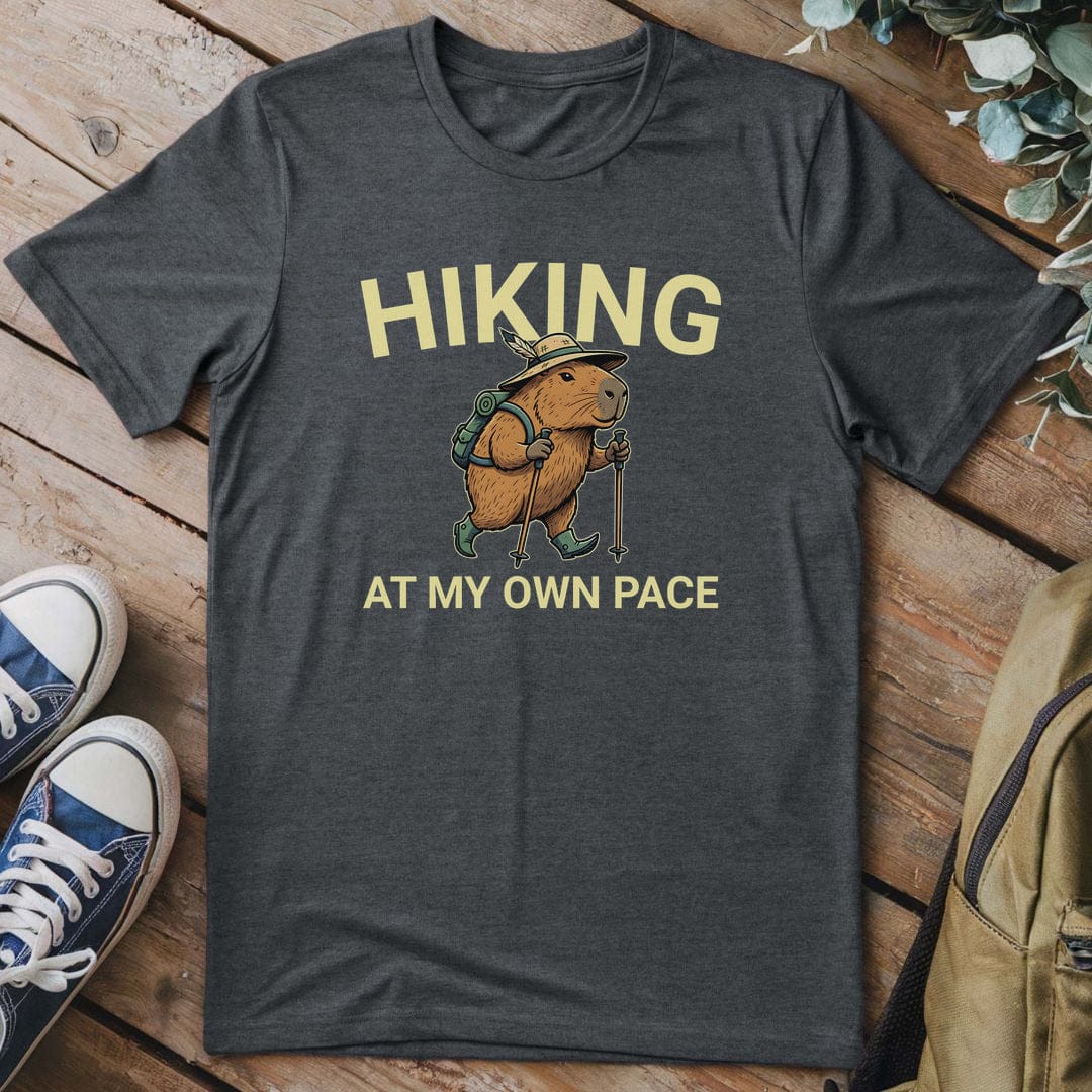 T-Shirt Dark Heather / S Hiking Capybara T-Shirt