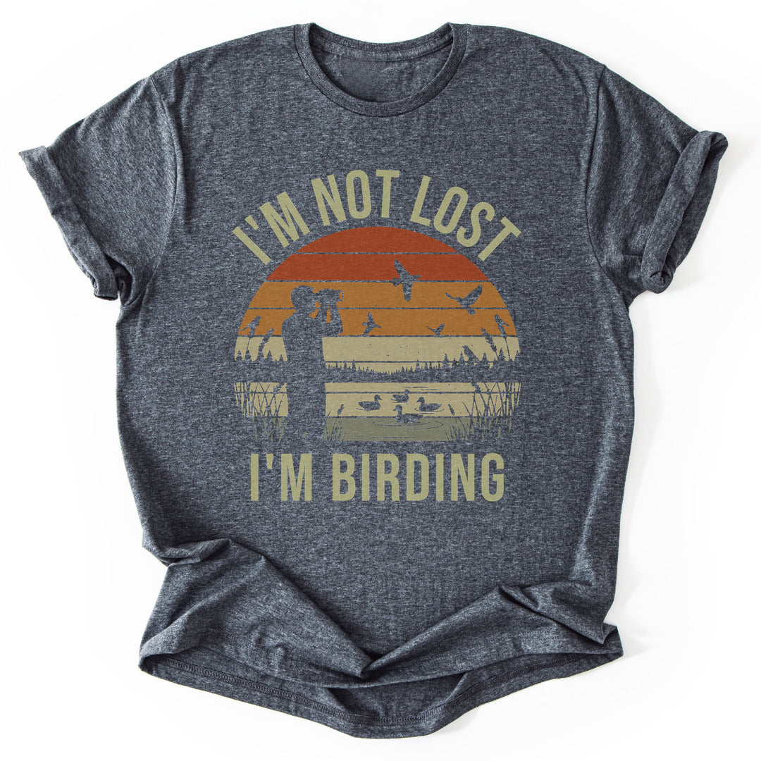 T-Shirt Dark Heather / S Not Lost Just Birding T-Shirt
