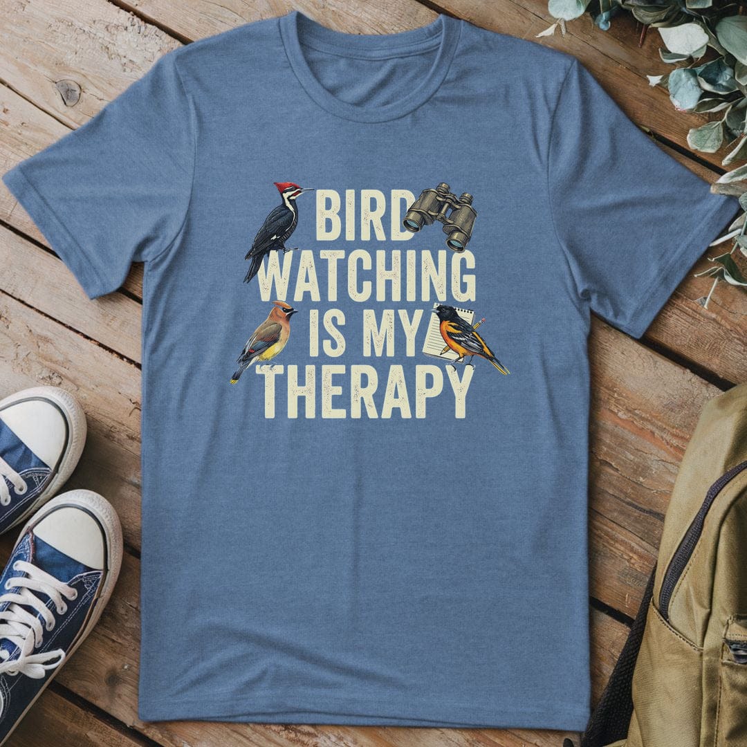 T-Shirt Heather Indigo / S Bird Watching Therapy T-Shirt
