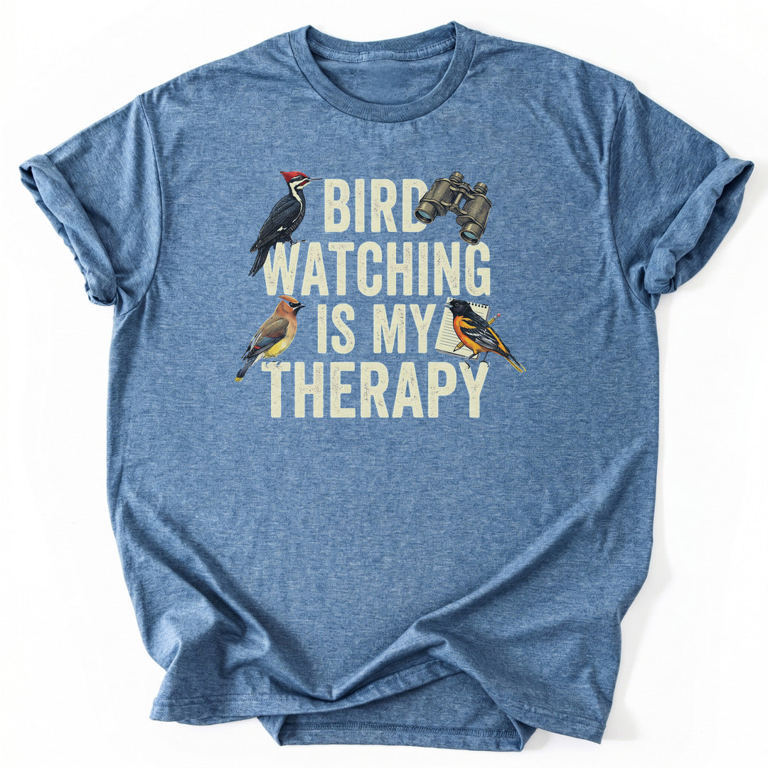 T-Shirt Heather Indigo / S Bird Watching Therapy T-Shirt