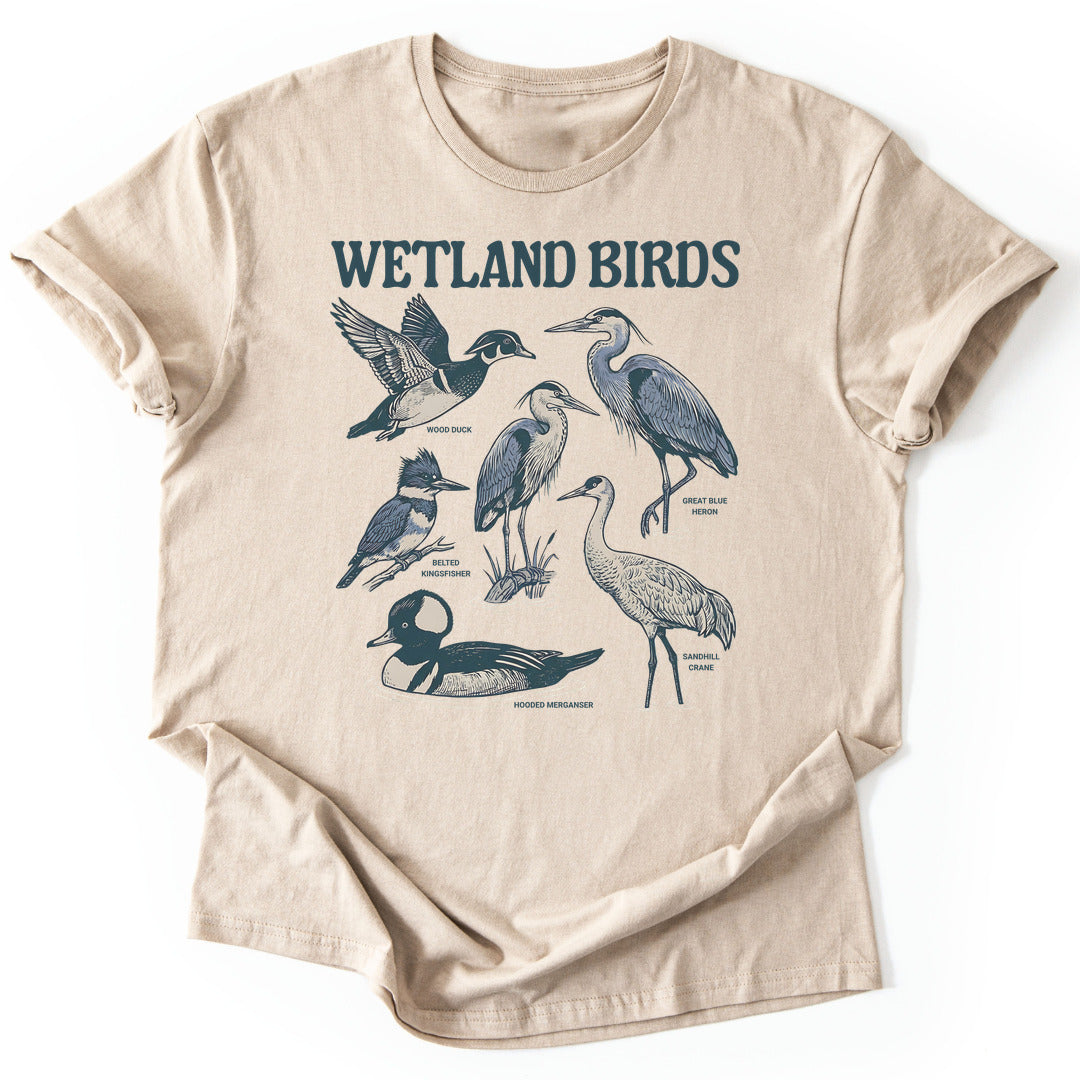 T-Shirt Sand / S Wetland Birds T-Shirt