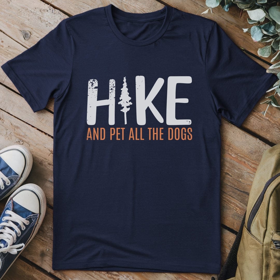 T-Shirt Navy / XS Hike And Pet All The Dogs T-Shirt