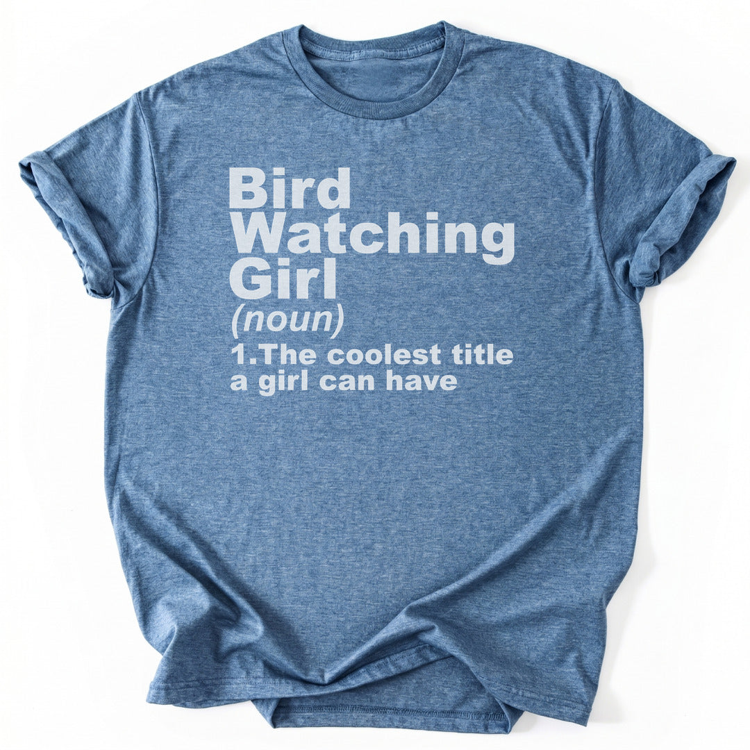 T-Shirt Heather Indigo / S Bird Watching Girl