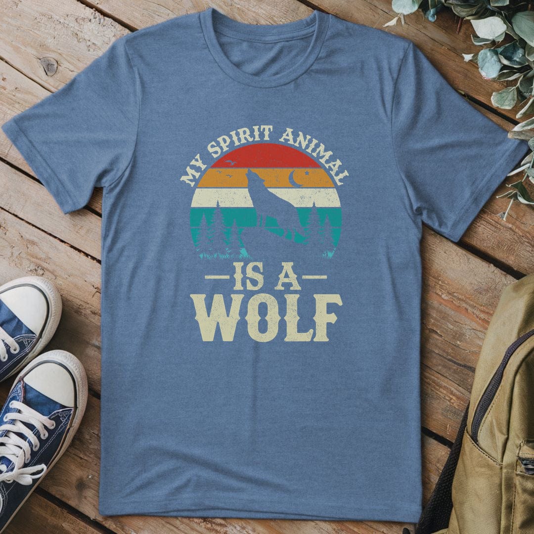 T-Shirt Heather Indigo / S Spirit Animal Wolf