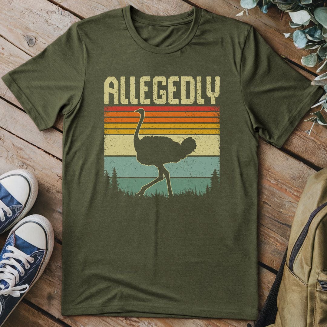 T-Shirt Military Green / S Retro Ostrich Vibes