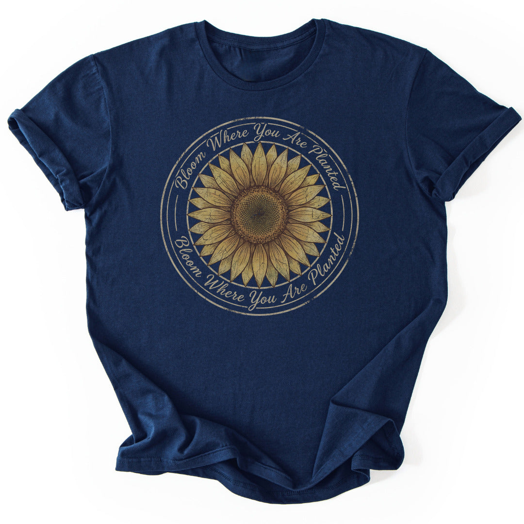 T-Shirt Navy / S Sunflower Spirit