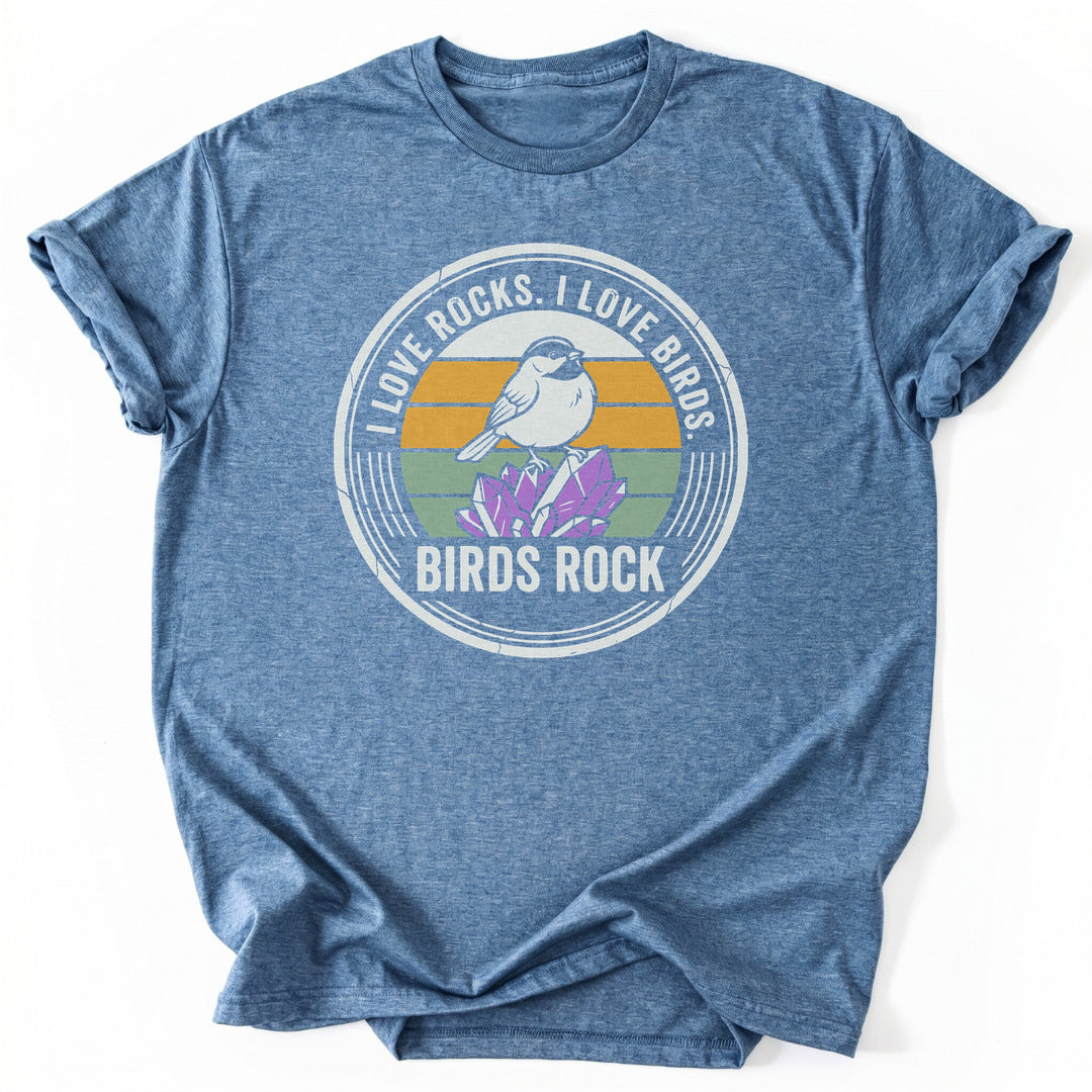 T-Shirt Heather Indigo / S Chirp and Crystal