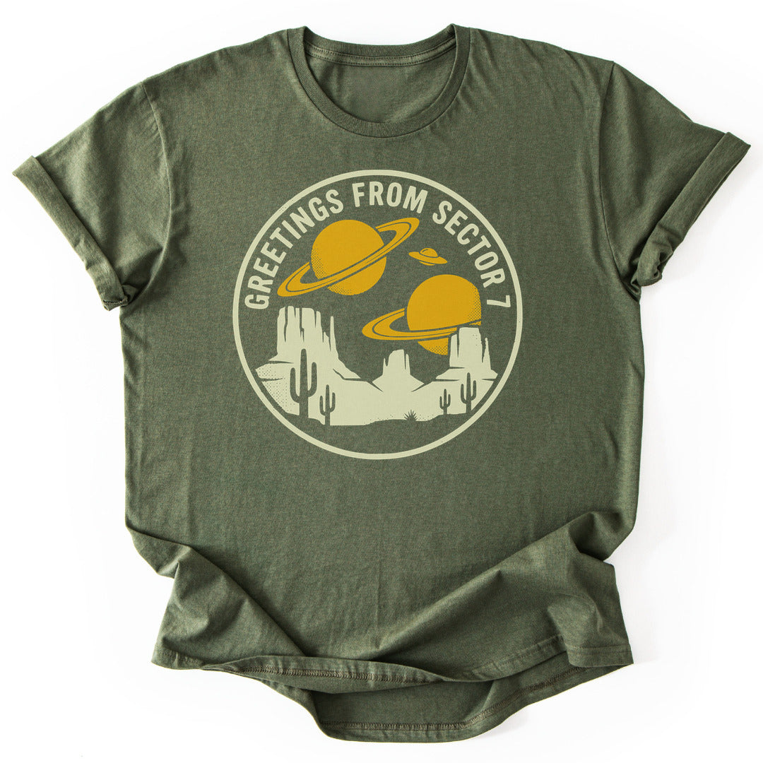 T-Shirt Military Green / S Galactic Frontier Vista