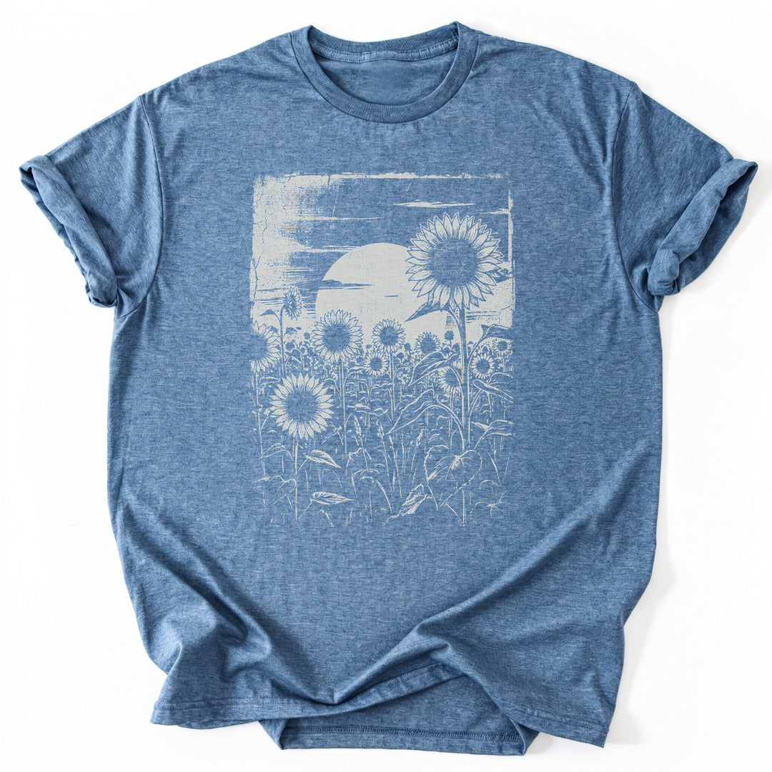 T-Shirt Heather Indigo / S Nocturnal Blooms