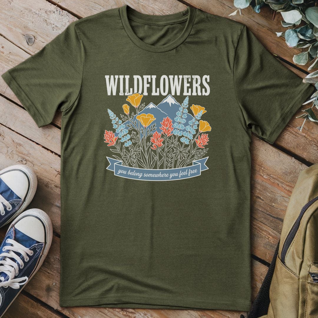 T-Shirt Military Green / S Alpine Blossom Escape