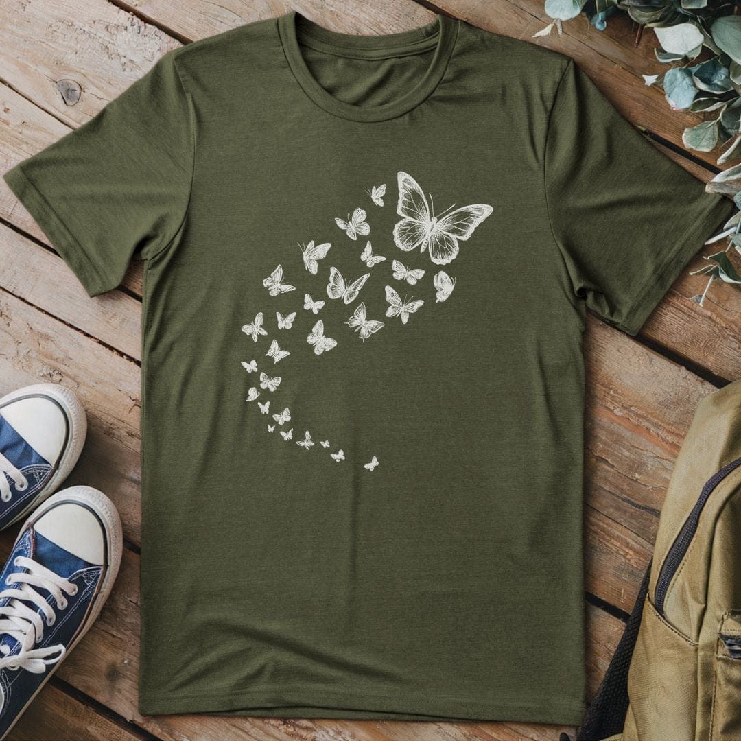 T-Shirt Military Green / S Fluttering Whispers