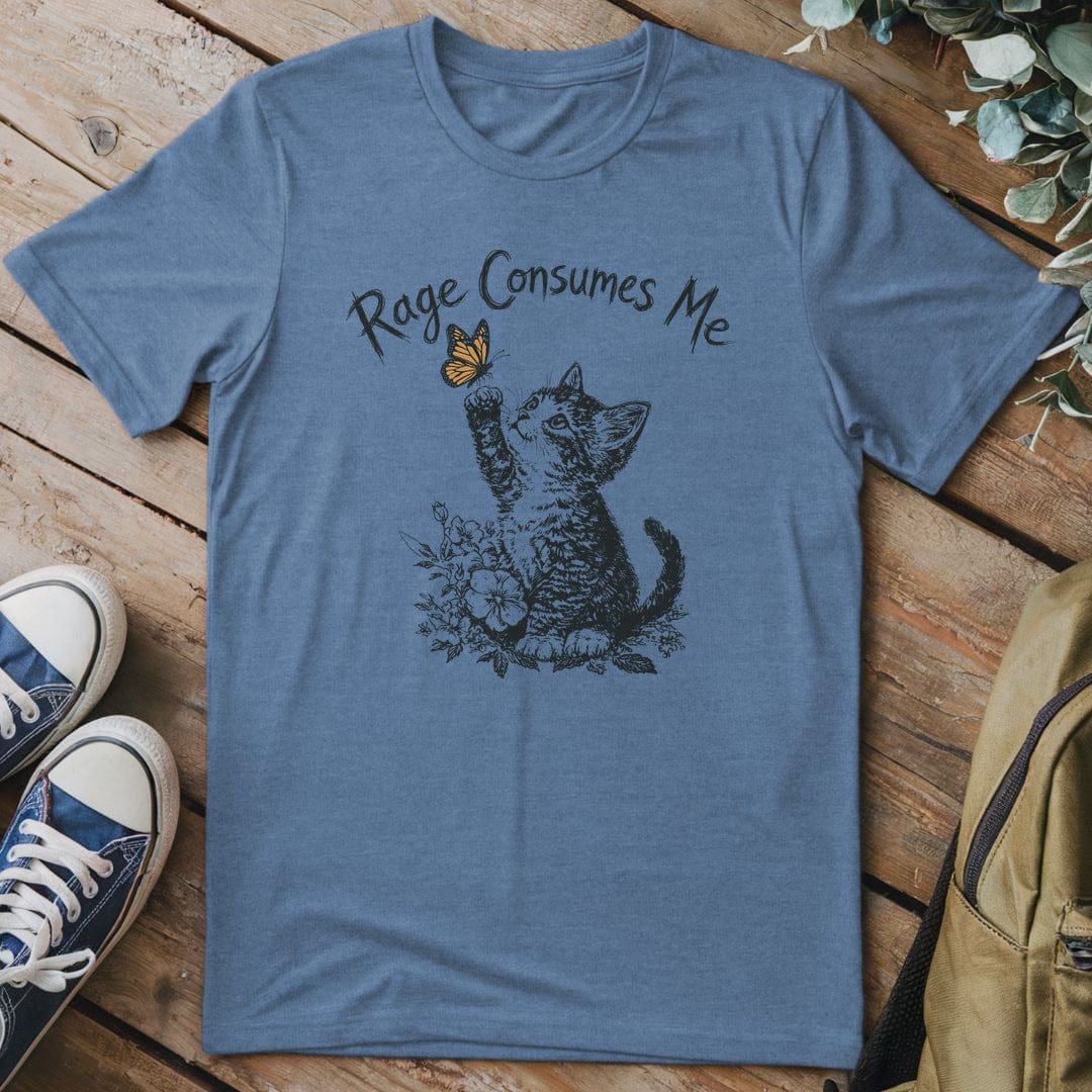 T-Shirt Heather Indigo / S Butterfly Fury