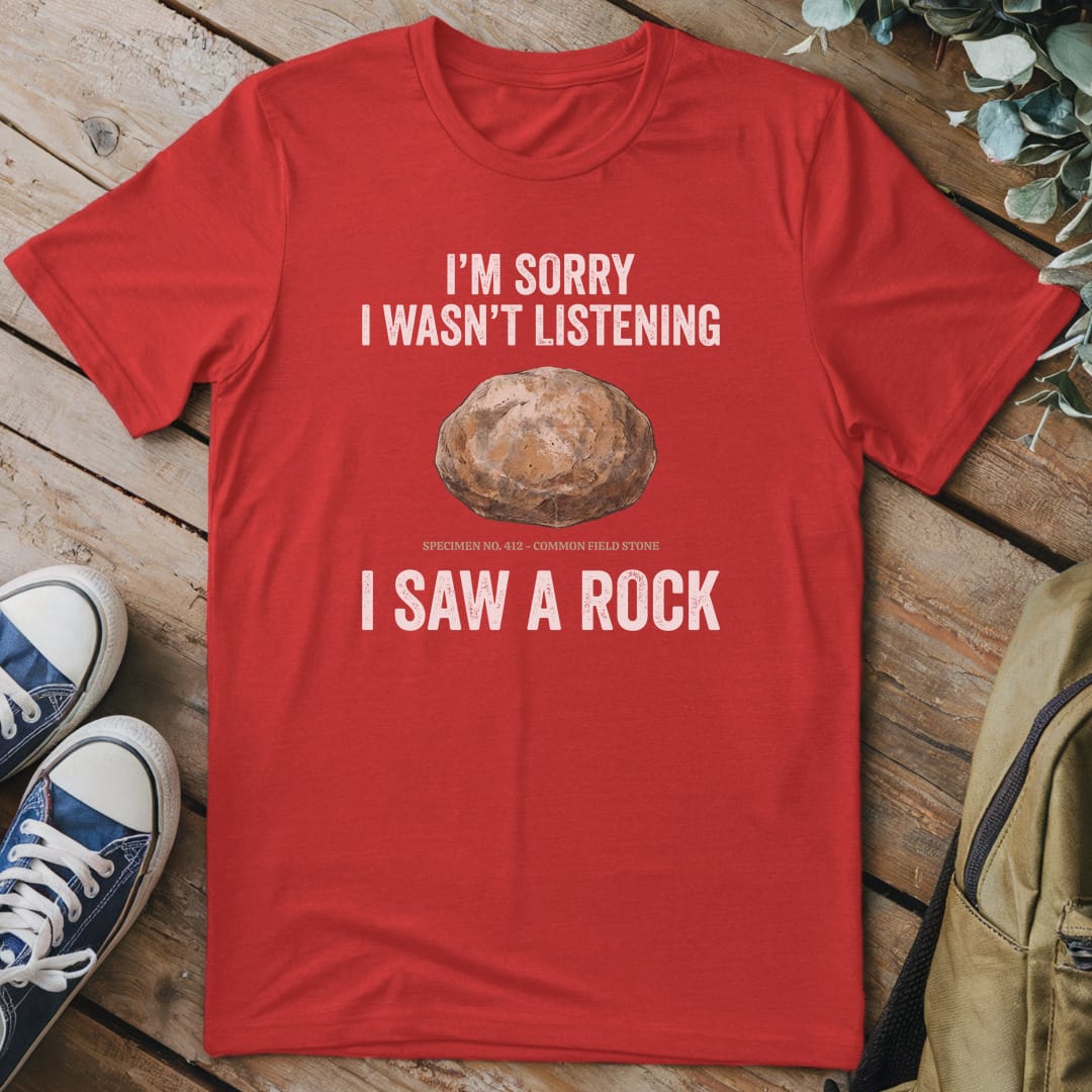 T-Shirt Red / S Distracted Rock Specimen