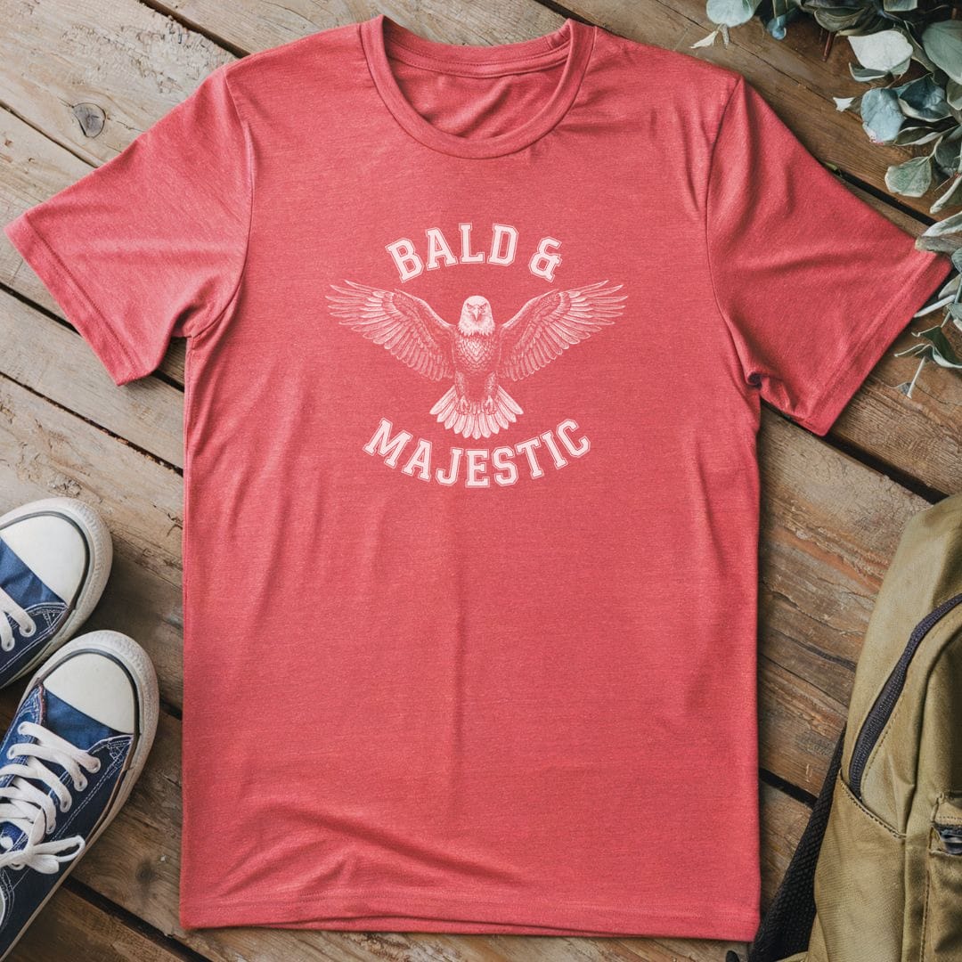 T-Shirt Heather Red / S Bald & Majestic