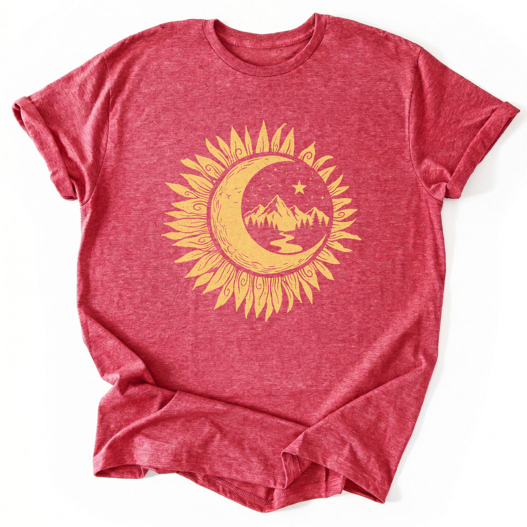 T-Shirt Heather Red / S Sunny Mountain Flower