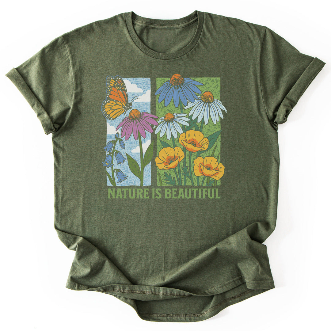 T-Shirt Military Green / S Nature Is Beautiful
