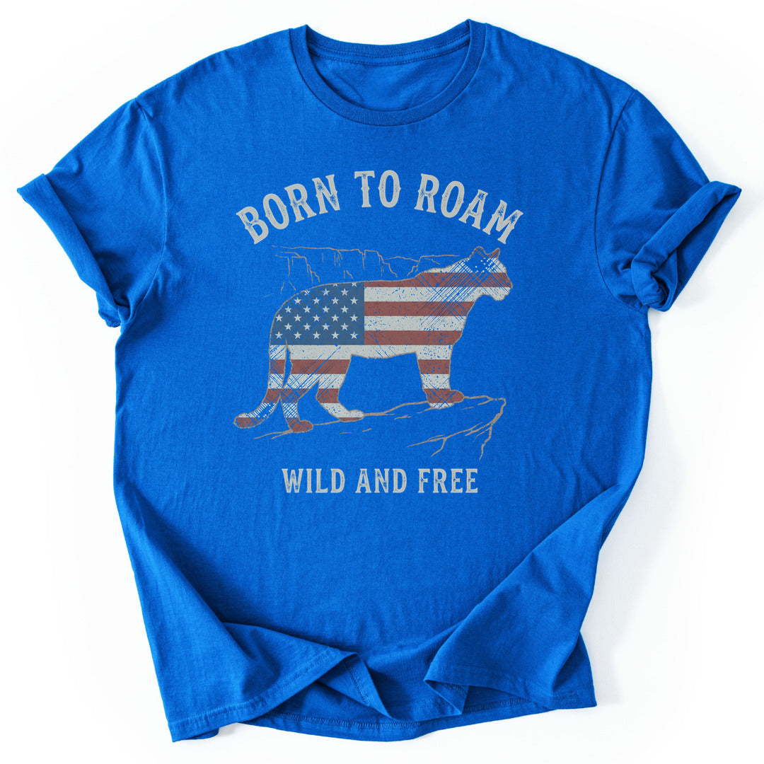 T-Shirt Royal / S Roam Free USA