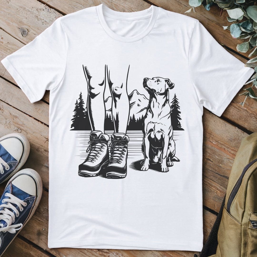 T-Shirt White / S Hiking Buddy Dog T-Shirt
