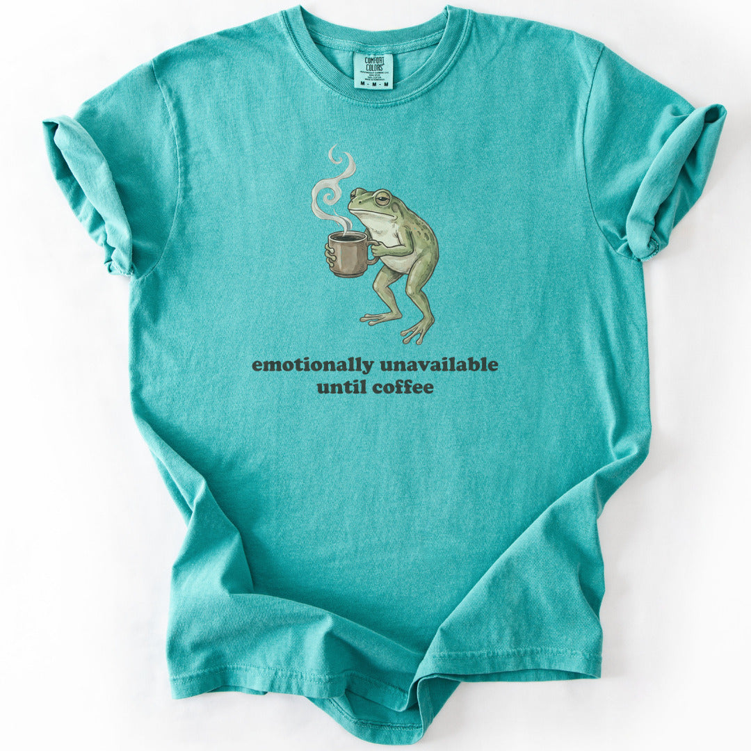 Emotionally Unavailable Until Coffee Premium - Seafoam