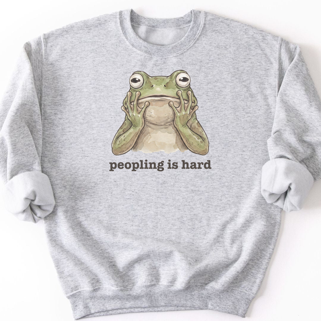 Peopling Is Hard Sweatshirt - Ash