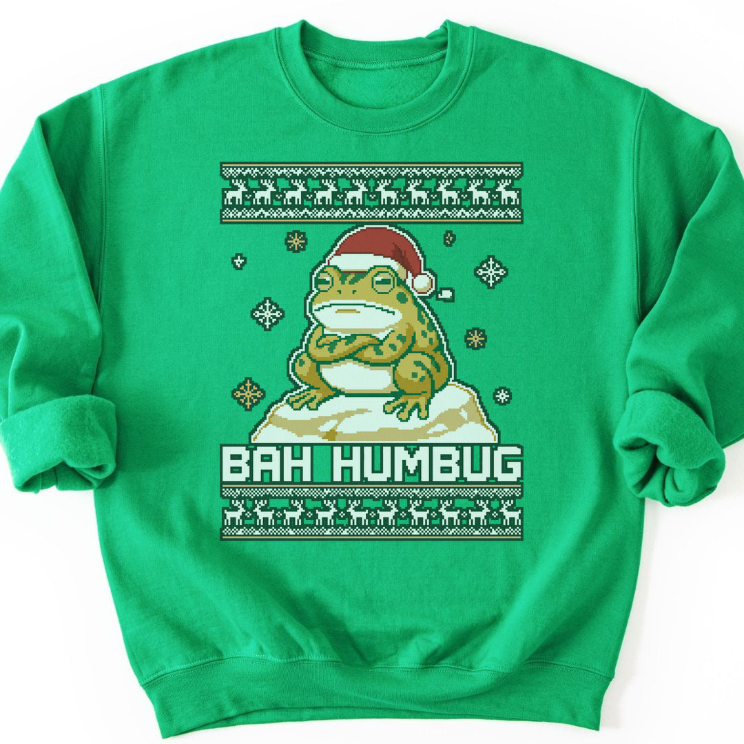Bah Humbug Toad Sweatshirt - Irish Green