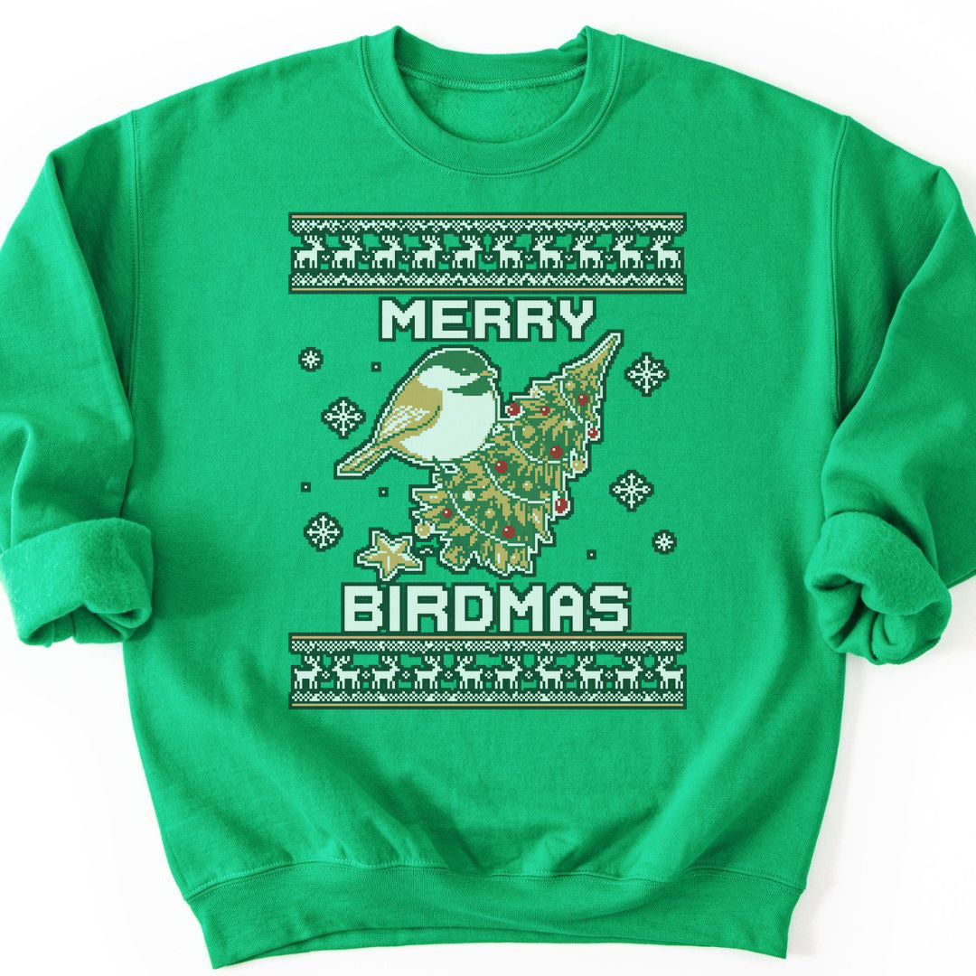 Merry Birdmas Sweatshirt - Irish Green