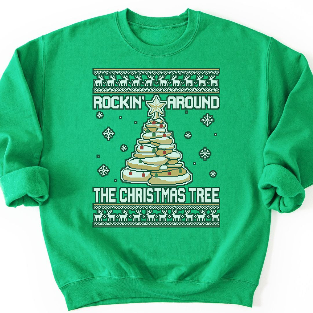 Rockin' Christmas Tree Sweatshirt - Irish Green