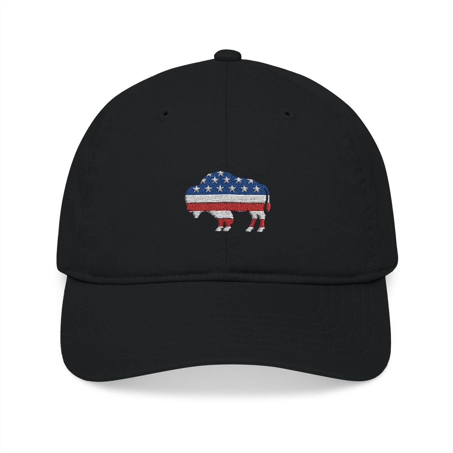 Hats Black Organic Baseball Cap - Bison