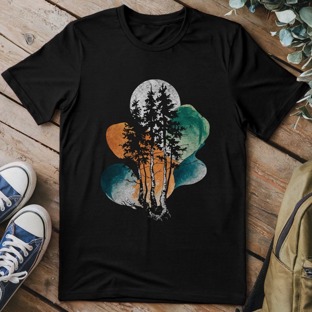T-Shirt Black / S Trees Abstract T-Shirt