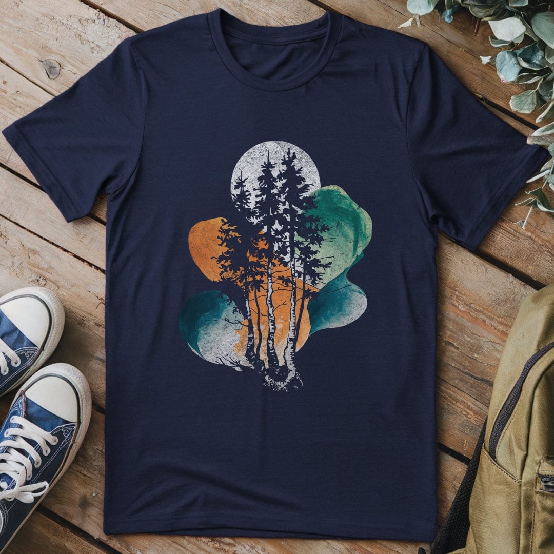 T-Shirt Navy / S Trees Abstract T-Shirt