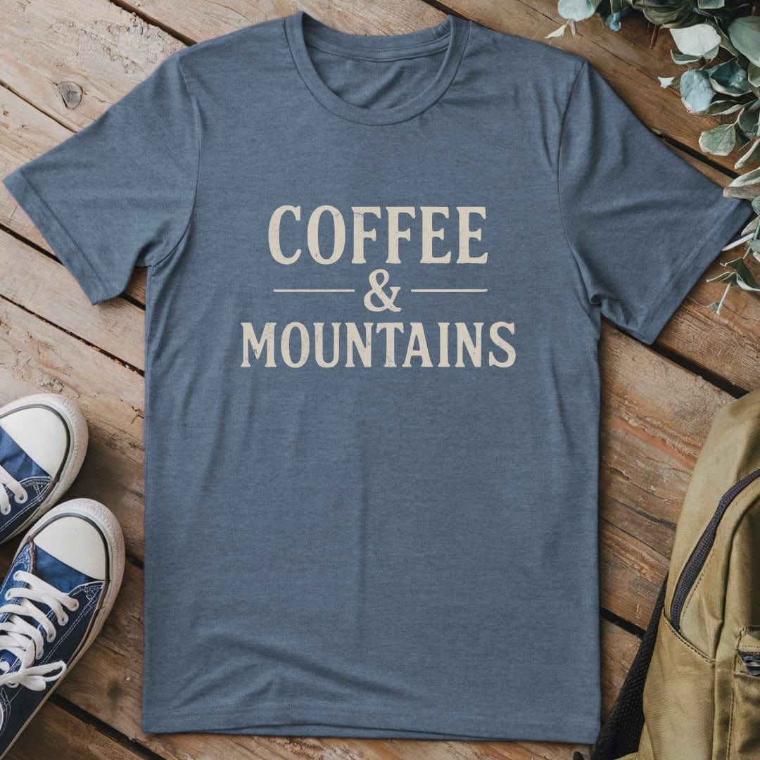 T-Shirt Heather Indigo / S Coffee & Mountains T-Shirt