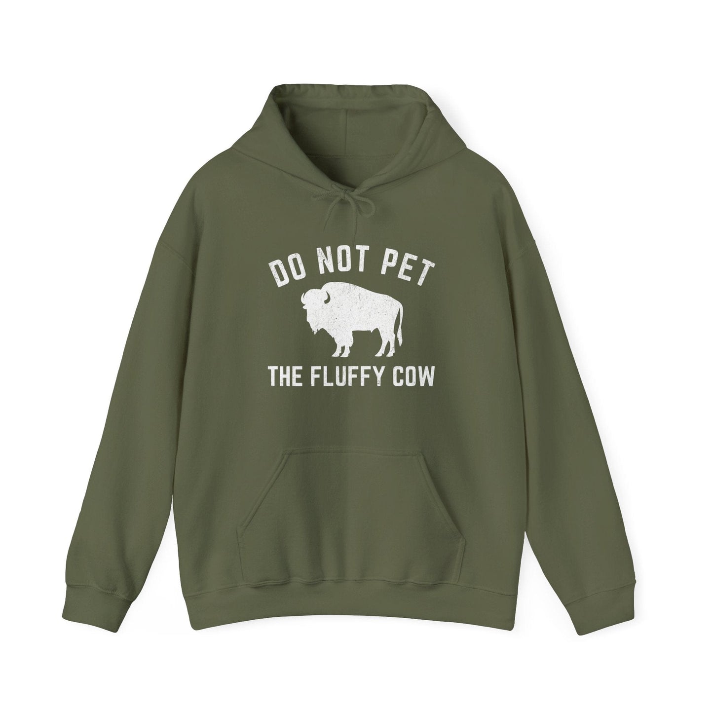 Hoodie Military Green / S Fluffy Cow Hoodie