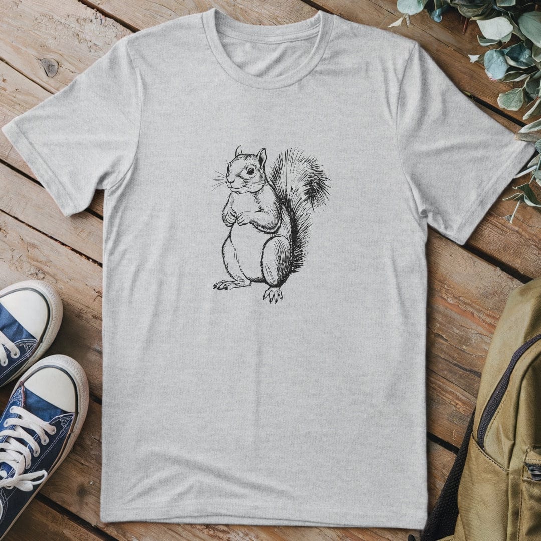 T-Shirt Sport Grey / S Squirrel Pencil Drawing T-Shirt