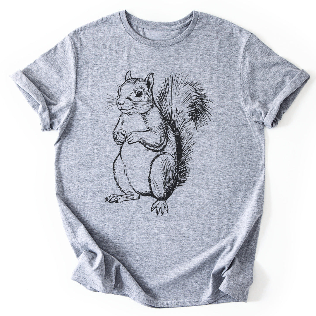 T-Shirt Sport Grey / S Squirrel Pencil Drawing T-Shirt