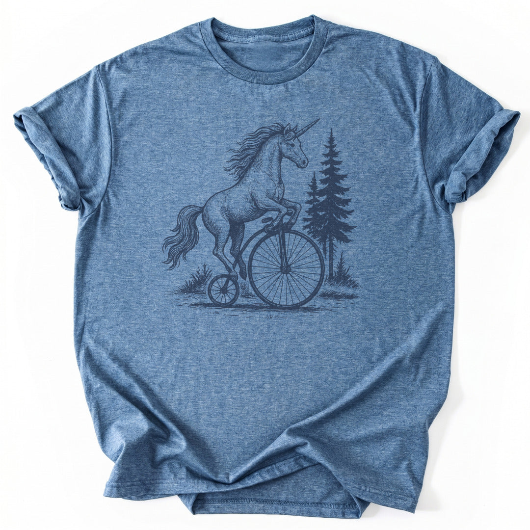 T-Shirt Heather Indigo / S Legend on Two Wheels Funny T-Shirt