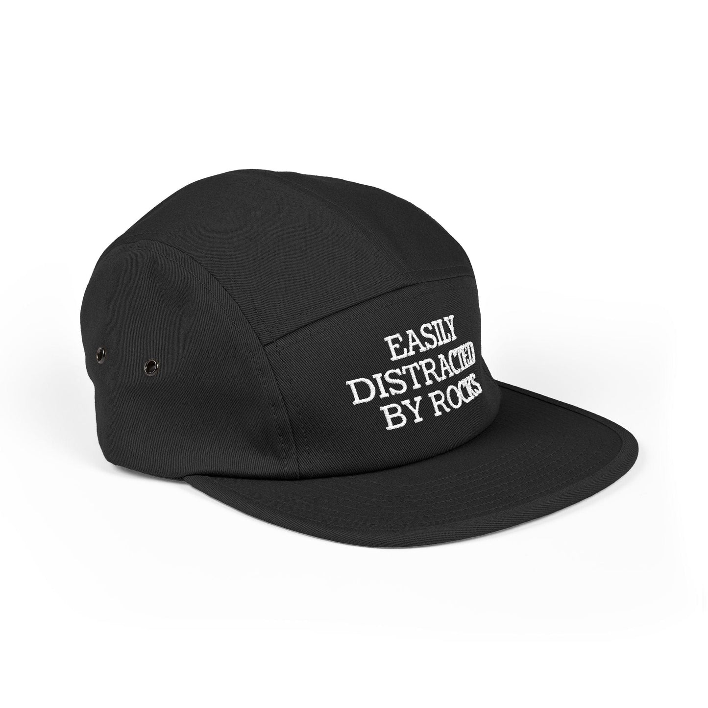 Hats Black 5 Panel Cap
