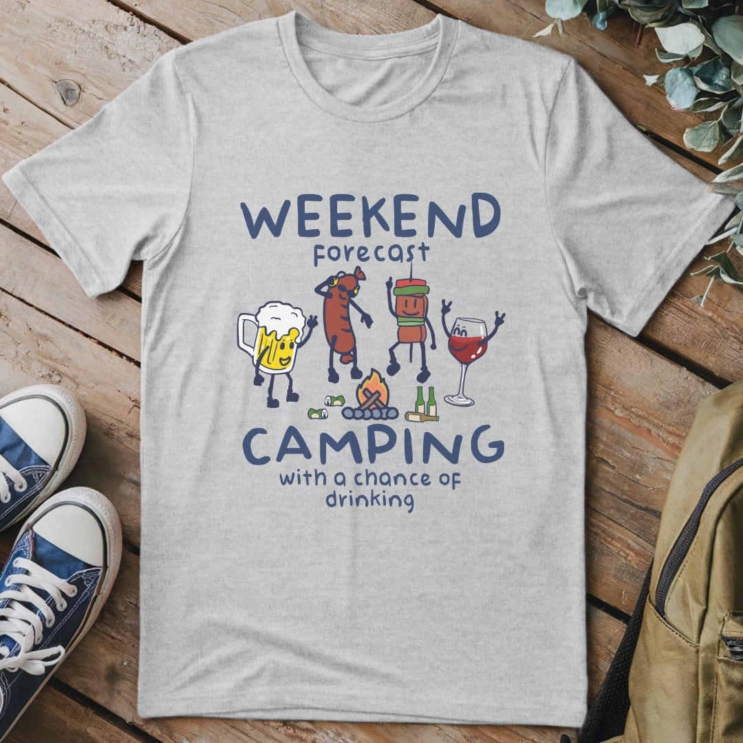 T-Shirt Sport Grey / S Weekend Forecast Camping Funny T-Shirt