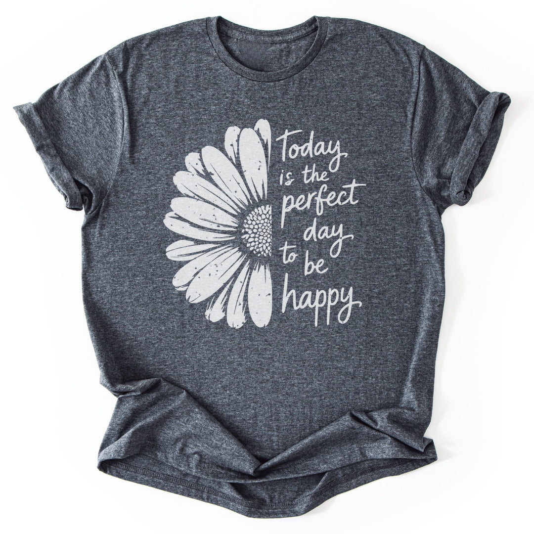 T-Shirt Dark Heather / S Perfect Day To Be Happy T-Shirt
