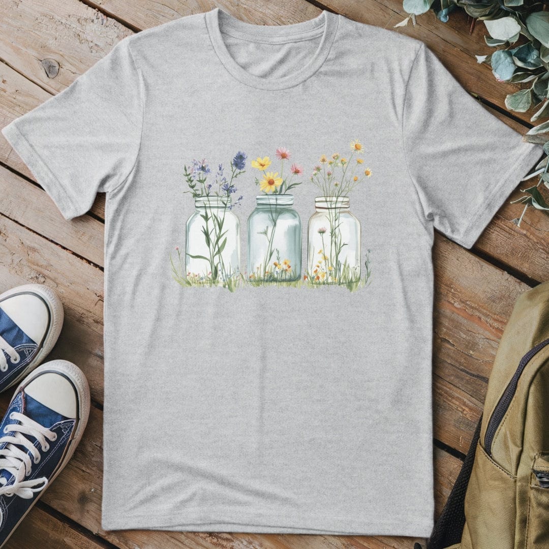 T-Shirt Sport Grey / S Wildflowers In A Glass T-Shirt