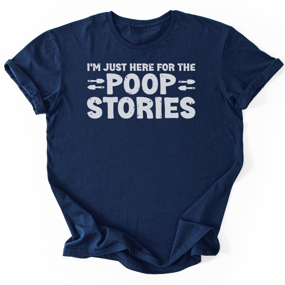 T-Shirt Navy / S Poop Stories Funny T-Shirt
