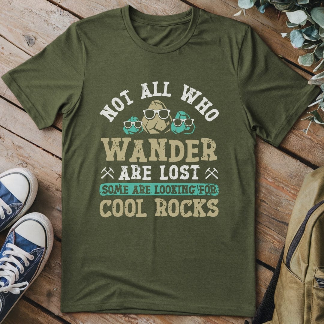 T-Shirt Military Green / S Searching For Cool Rocks T-Shirt