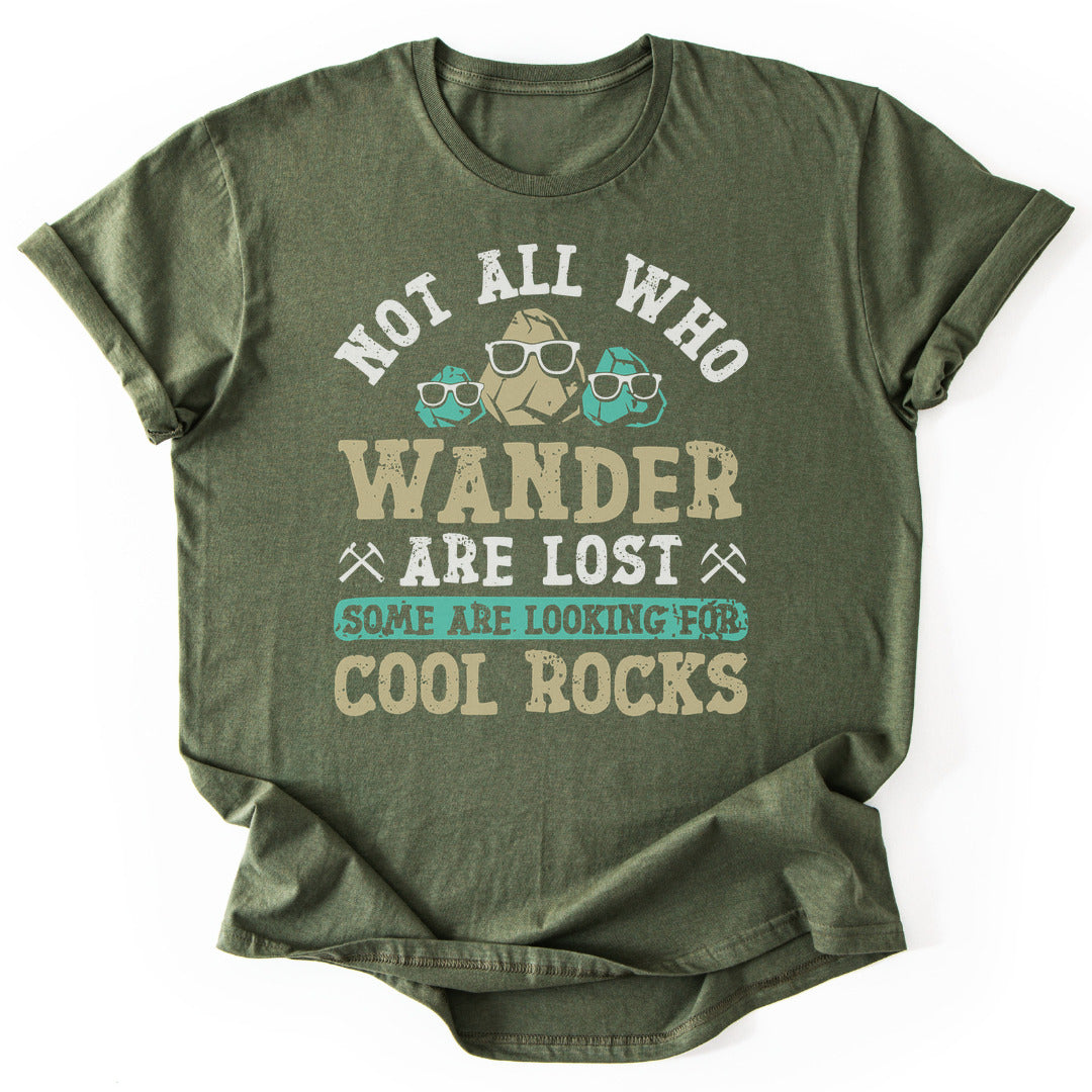 T-Shirt Military Green / S Searching For Cool Rocks T-Shirt