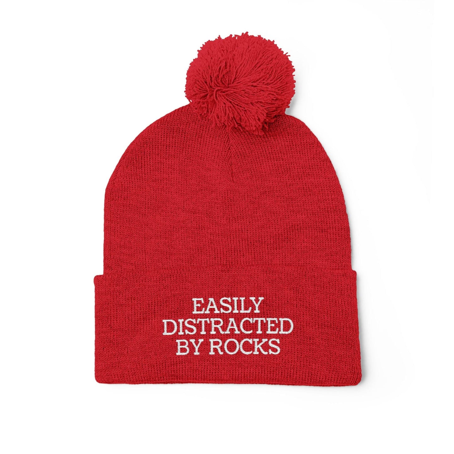 Hats Red Pom-Pom Knit Cap