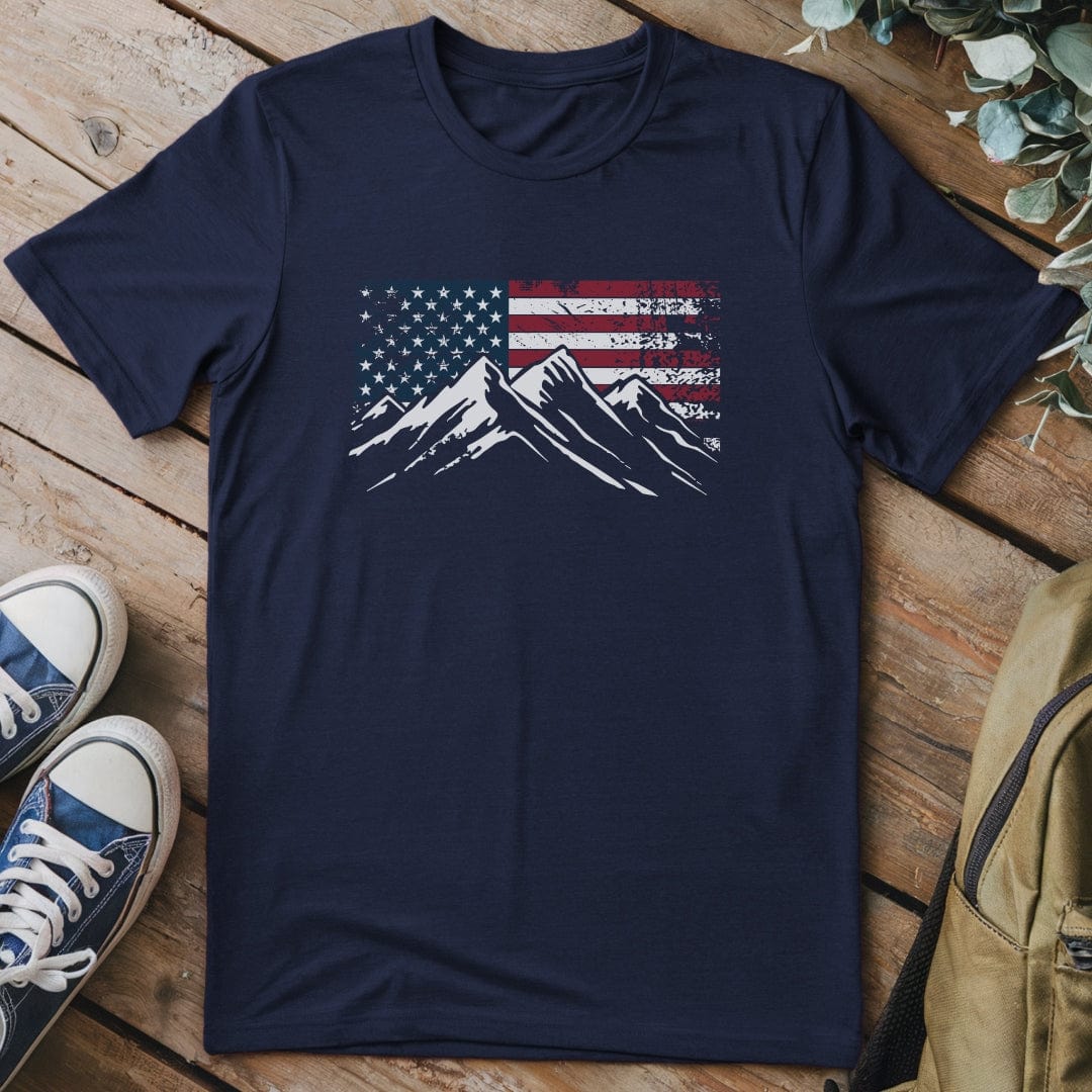 T-Shirt Navy / S 4th July Patriotic Peaks T-Shirt