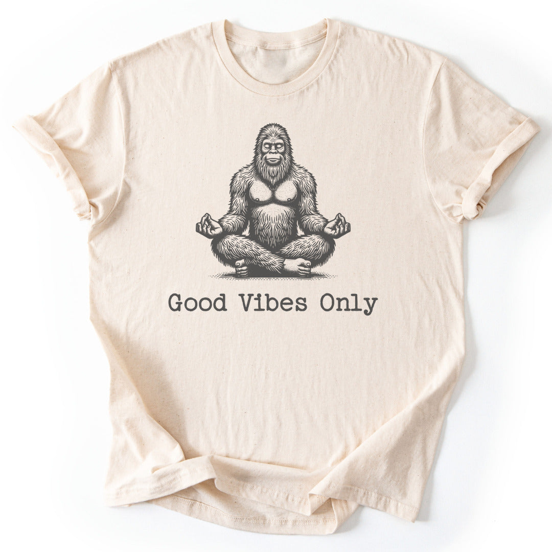 T-Shirt Natural / S Good Vibes Only Bigfoot T-Shirt