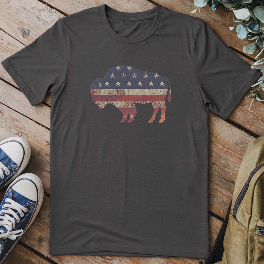 T-Shirt Charcoal / S American Bison T-Shirt