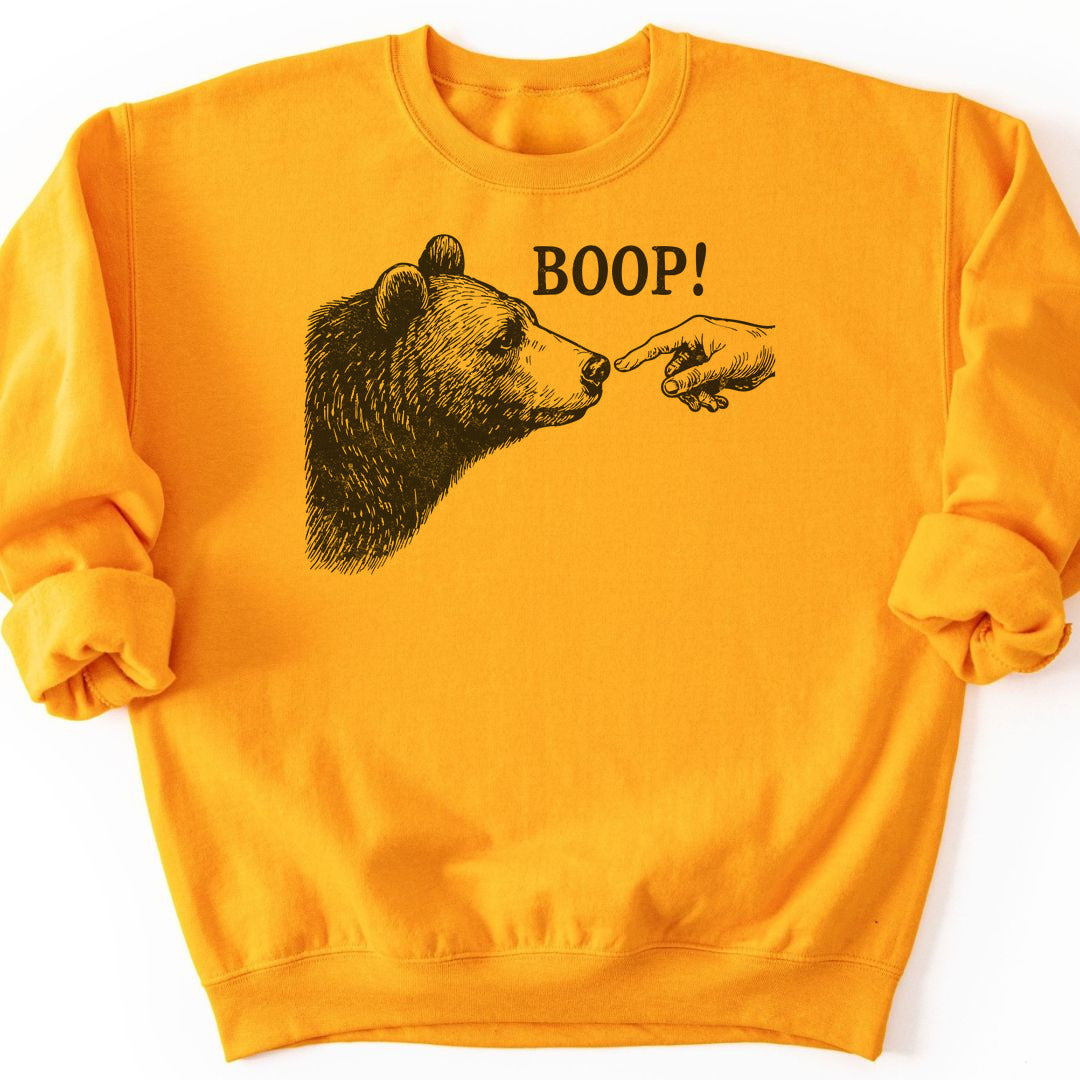 Boop Funny Sweatshirt - Gold