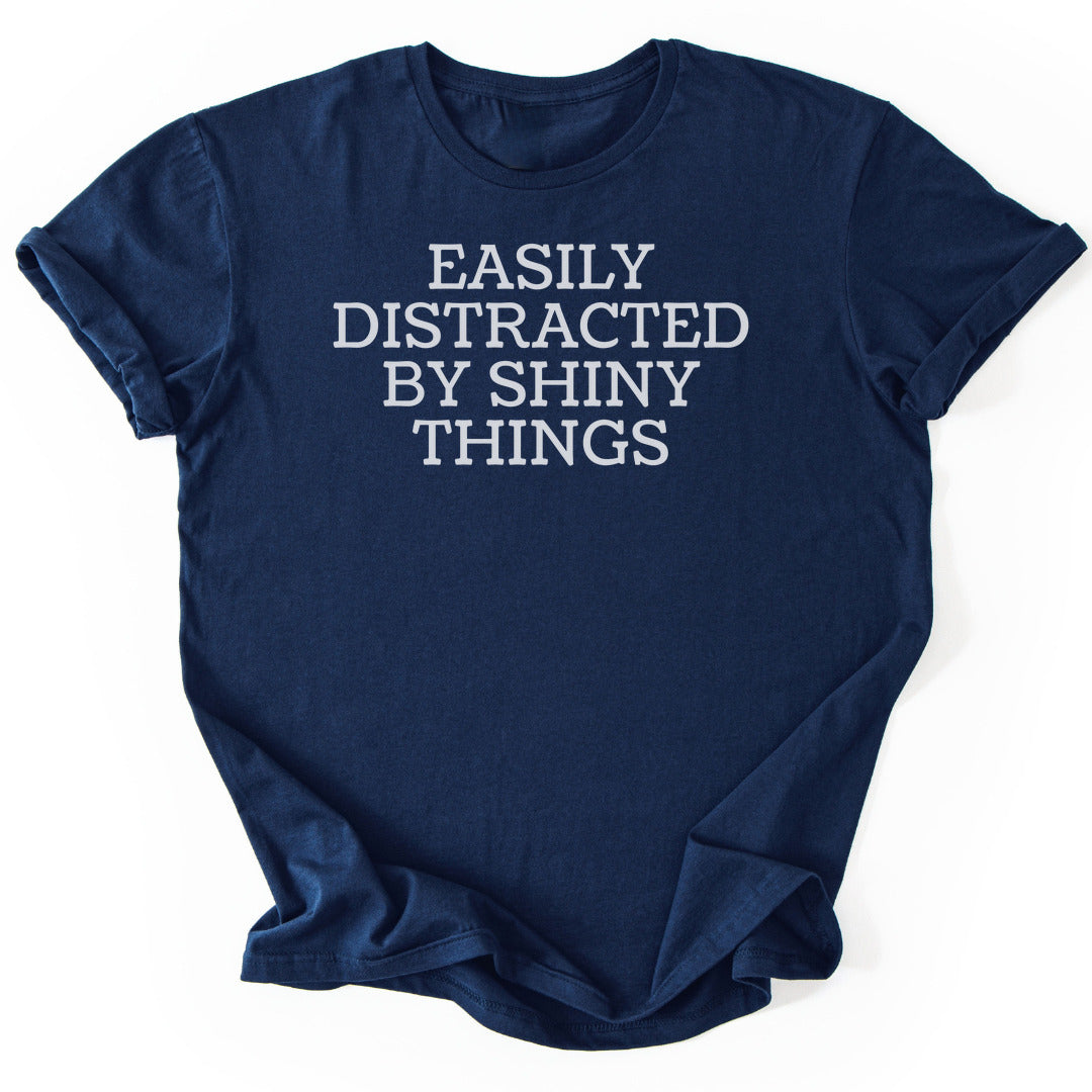 T-Shirt Navy / S Easily Distracted By Birds T-Shirt