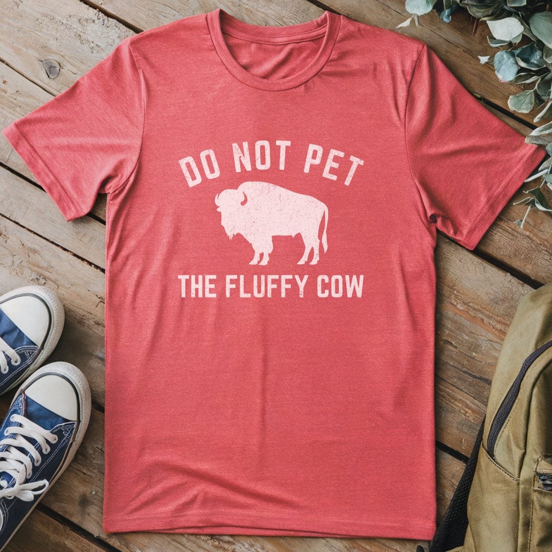 T-Shirt Heather Red / S Fluffy Cow T-Shirt