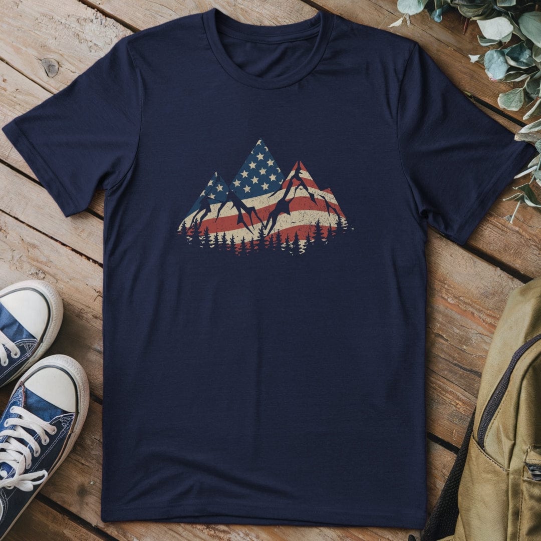 T-Shirt Navy / S American Mountains T-Shirt